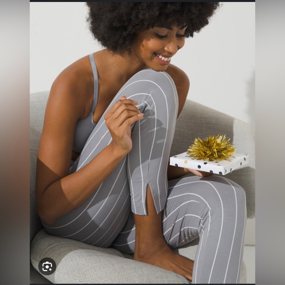 NWT Cool Nights Castle Gray Stripe Tassel Pants